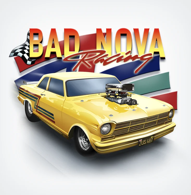 Illustratie voor Bad Nova Racing