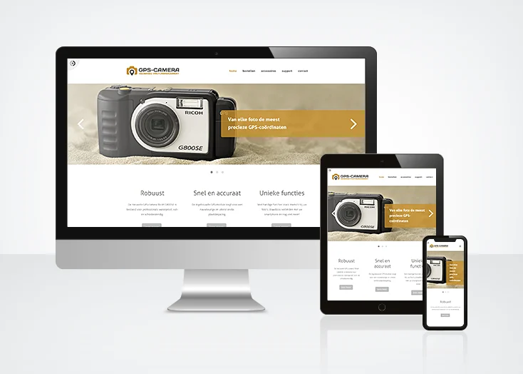 Webdesign en ontwikkeling website GPS-Camera voor MapGear