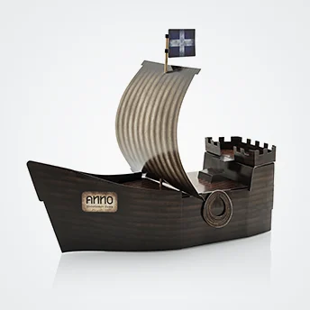 Bouwplaat Koggeschip voor thema SchipAhoy ANNO Stadsmuseum Zwolle